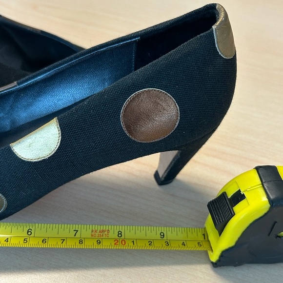 Paloma vintage polka dot pumps 9.5AA amazing condition! Fabric leather dots - Picture 10 of 12